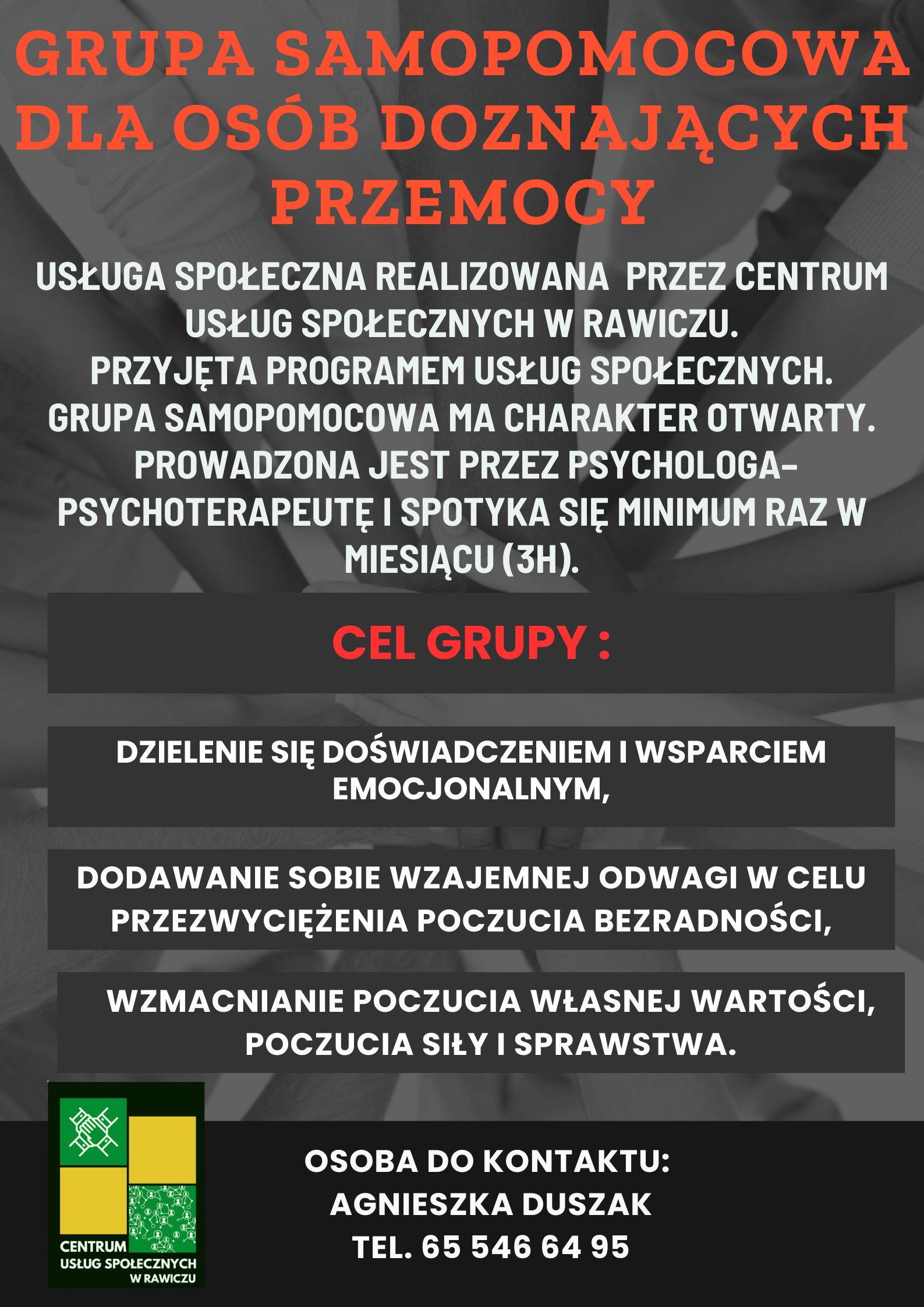 GRUPA SAMOPOMOCOWA DLA OSÓB DOZNAJĄCYCH PRZEMOCY DOMOWEJ